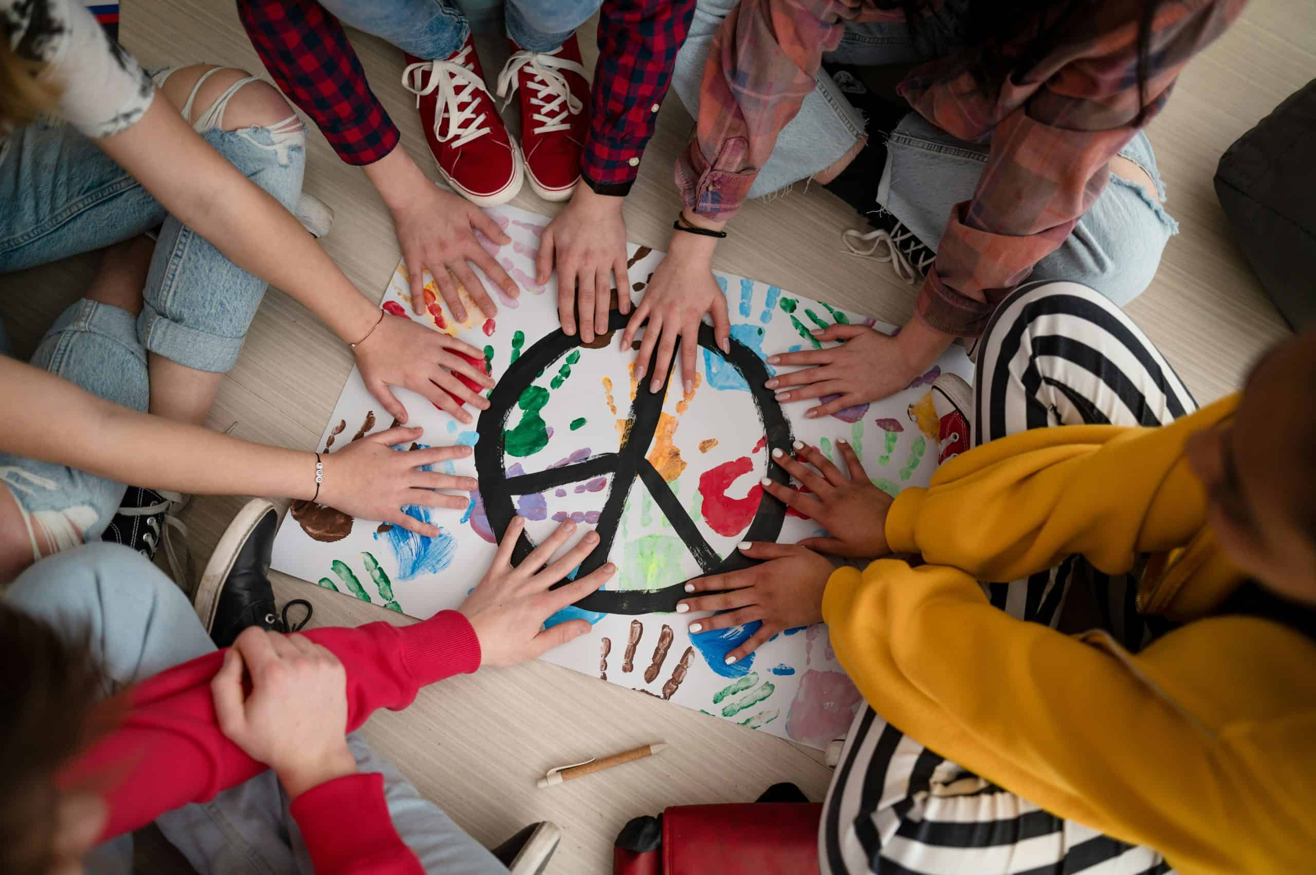Diverse group of students collaborating on inclusive classroom art, reflecting equity and access through IEP and 504 support plans Diverse group of students collaborating on inclusive classroom art, reflecting equity and access through IEP and 504 support plans