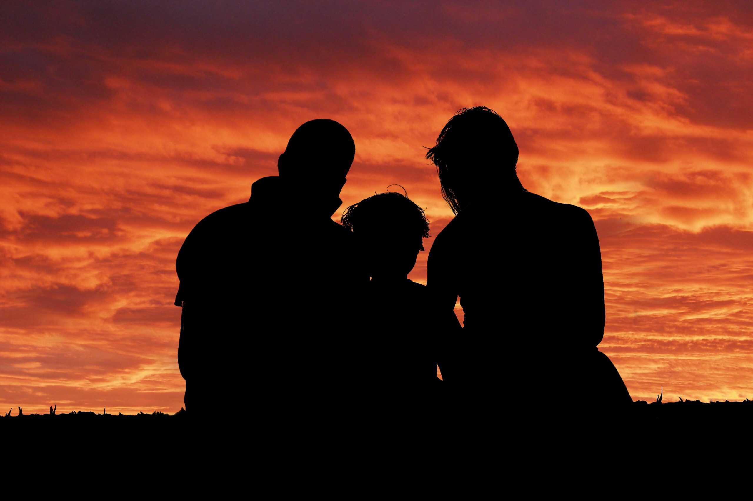 Happy family in nature Happy family in nature
