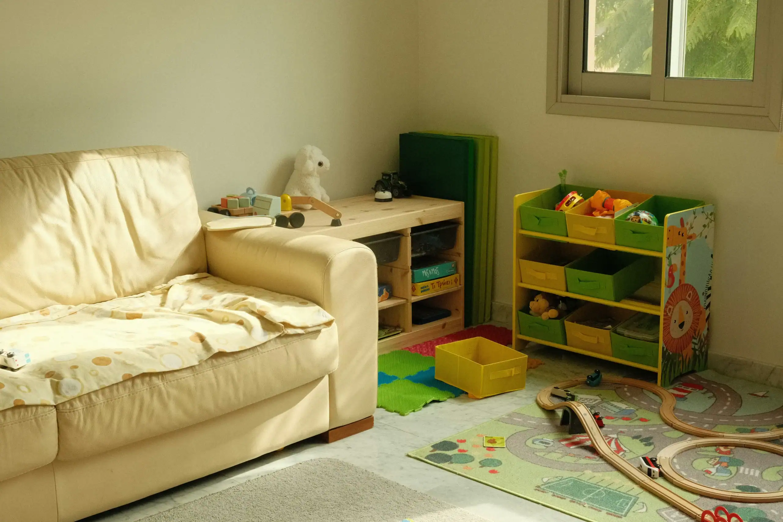 Sensory-friendly playroom setup designed to minimize autism behavior triggers at home. Sensory-friendly playroom setup designed to minimize autism behavior triggers at home.