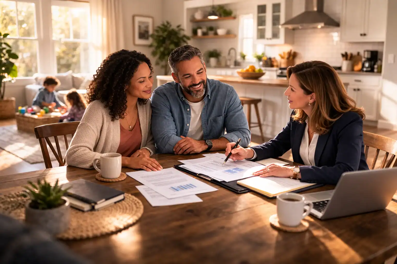 Image of how can families navigate financial planning for special needs dependents with advisor at home