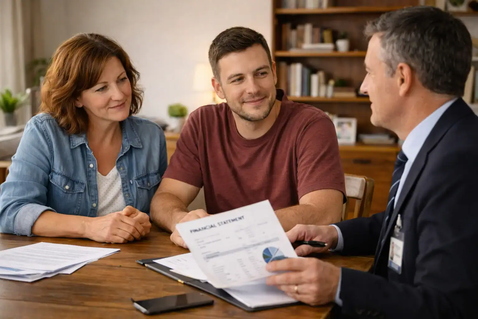 Image of special needs trust beneficiary rights discussion with attorney and family at home meeting