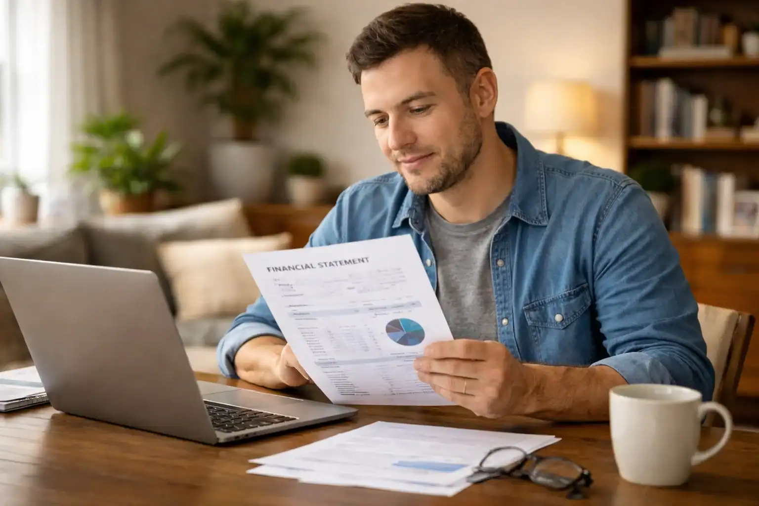 Image of special needs trust beneficiary rights to financial statements being exercised at home desk